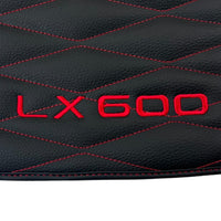 Leather Floor Mats for Lexus LX 600 (2022-2024) with Red Stitching - AutoWin