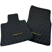 Black Leather Floor Mats for Rolls-Royce Dawn (2016-2023) ER56 Design - AutoWin