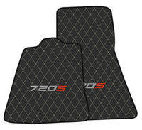 Carbon Fiber Leather Floor Mats For McLaren 720S