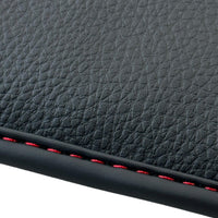 Black Floor Mats for Porsche Panamera GTS (2009-2016) with Leather - AutoWin