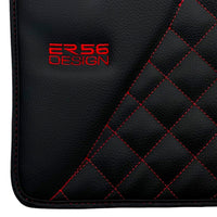 Black Leather Floor Mats for Mercedes-Benz G Class W463 (2008-2018) ER56 Design - AutoWin