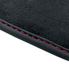 Black Floor Mats for Lamborghini Aventador SVJ with Alcantara Leather - AutoWin