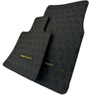Black Leather Floor Mats for Rolls-Royce Wraith (2013–2023) ER56 Design - AutoWin