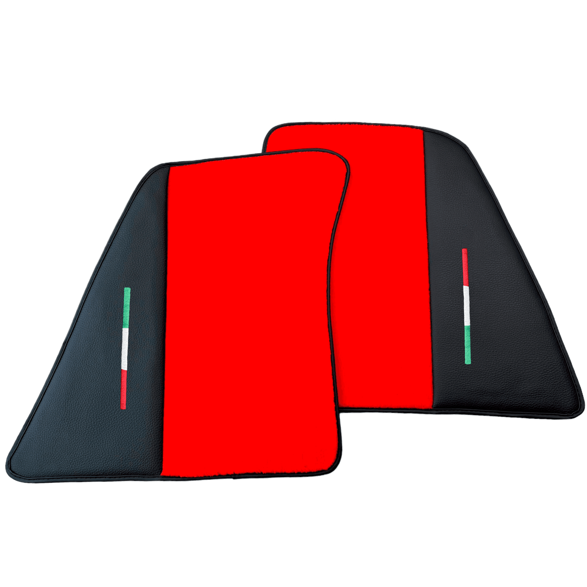 Red Floor Mats for Ferrari 296 GTS (2022-2024) with Leather - AutoWin
