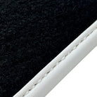 Black Floor Mats for Lamborghini Huracan EVO (2014-2023) with White Trim - AutoWin