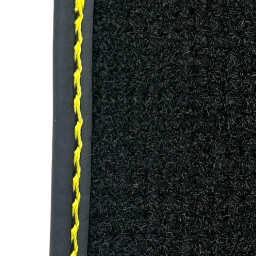 Black Leather Floor Mats for Rolls-Royce Shadow (1965-1977) ER56 Design - AutoWin
