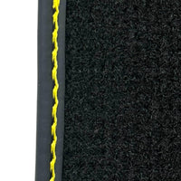 Black Leather Floor Mats for Rolls-Royce Wraith (2013–2023) ER56 Design - AutoWin