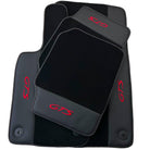 Black Floor Mats for Porsche Panamera GTS (2009-2016) with Leather - AutoWin