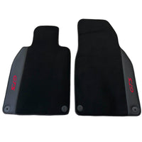 Black Floor Mats for Porsche 911 - 992 GTS (2019-2024) with Leather - AutoWin