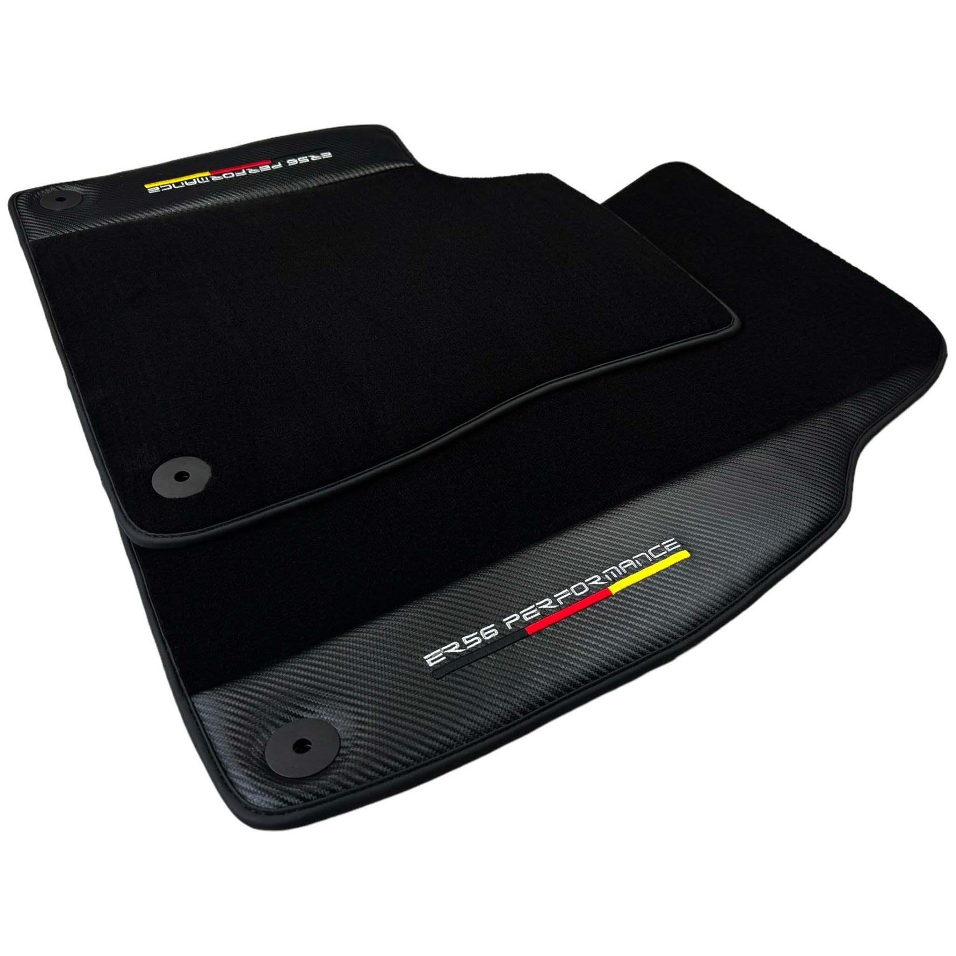 Black Floor Mats for Porsche 992 (2019-2024) with Carbon | ER56 Performance - AutoWin