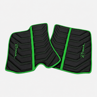 Black Leather Floor Mats for Ferrari Roma (2021-2024) Yellow Sewing