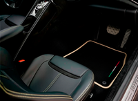 Black Floor Mats For Ferrari GTC4 Lusso (2016-2023) with Leather | Beige Trim
