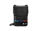 BMW Wallet Bag – Carbon Tricolor Line | Black, Adjustable Strap, Elegant Eco-Leather Design