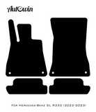 Beige Floor Mats For Mercedes-Benz SL R232 (2022-2023) - AutoWin