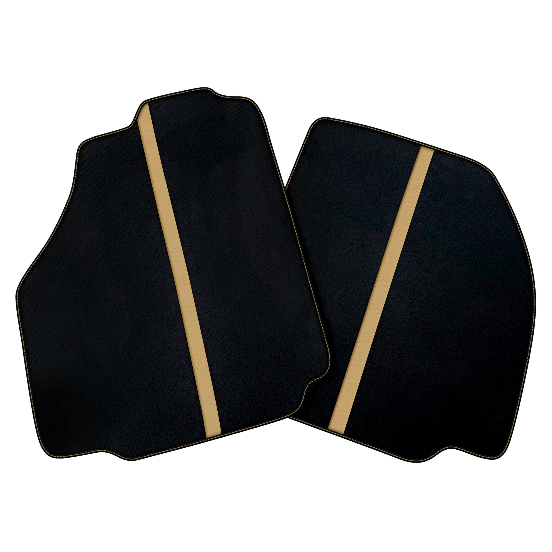 Black Car Floor Mats with Leather Line for Ferrari 458 GT2 (2012-2015)