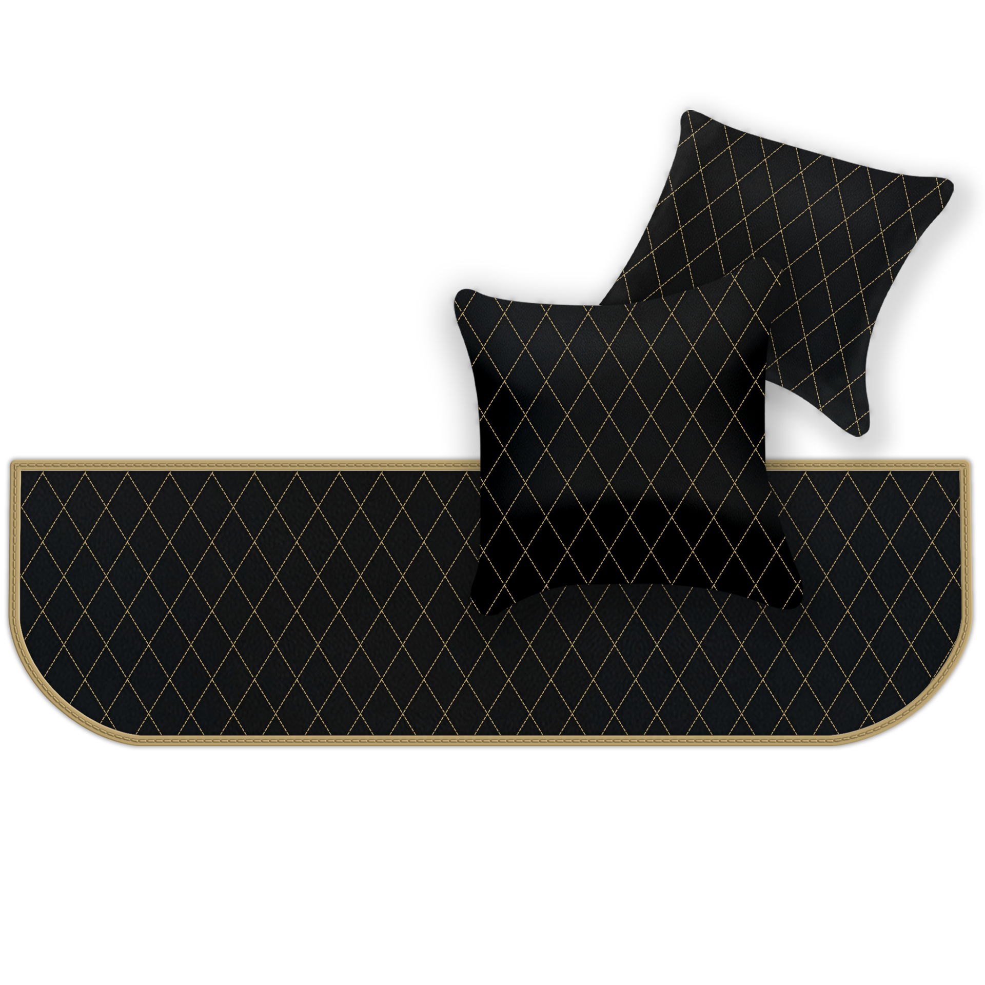 Premium Black Leather Floor Mats for Ferrari Enzo (2002-2004)