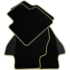 Custom Black Floor Mats for Ferrari Dino 308 GT4 (1973-1979) with Leather