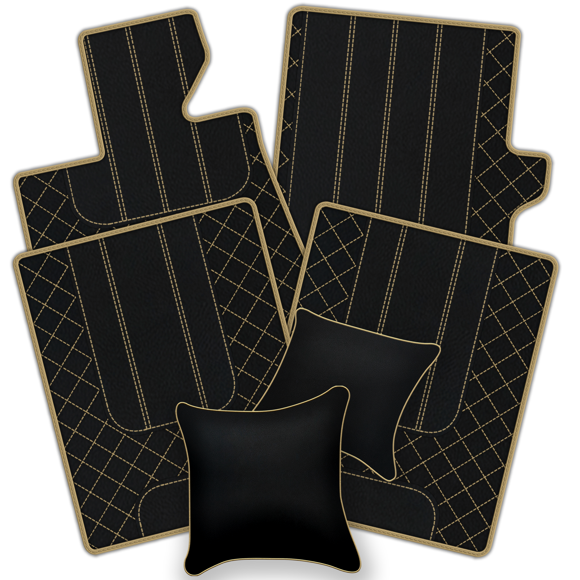 Black Leather Floor Mats for Bentley Bentayga (2015-2023) | AW1 Design