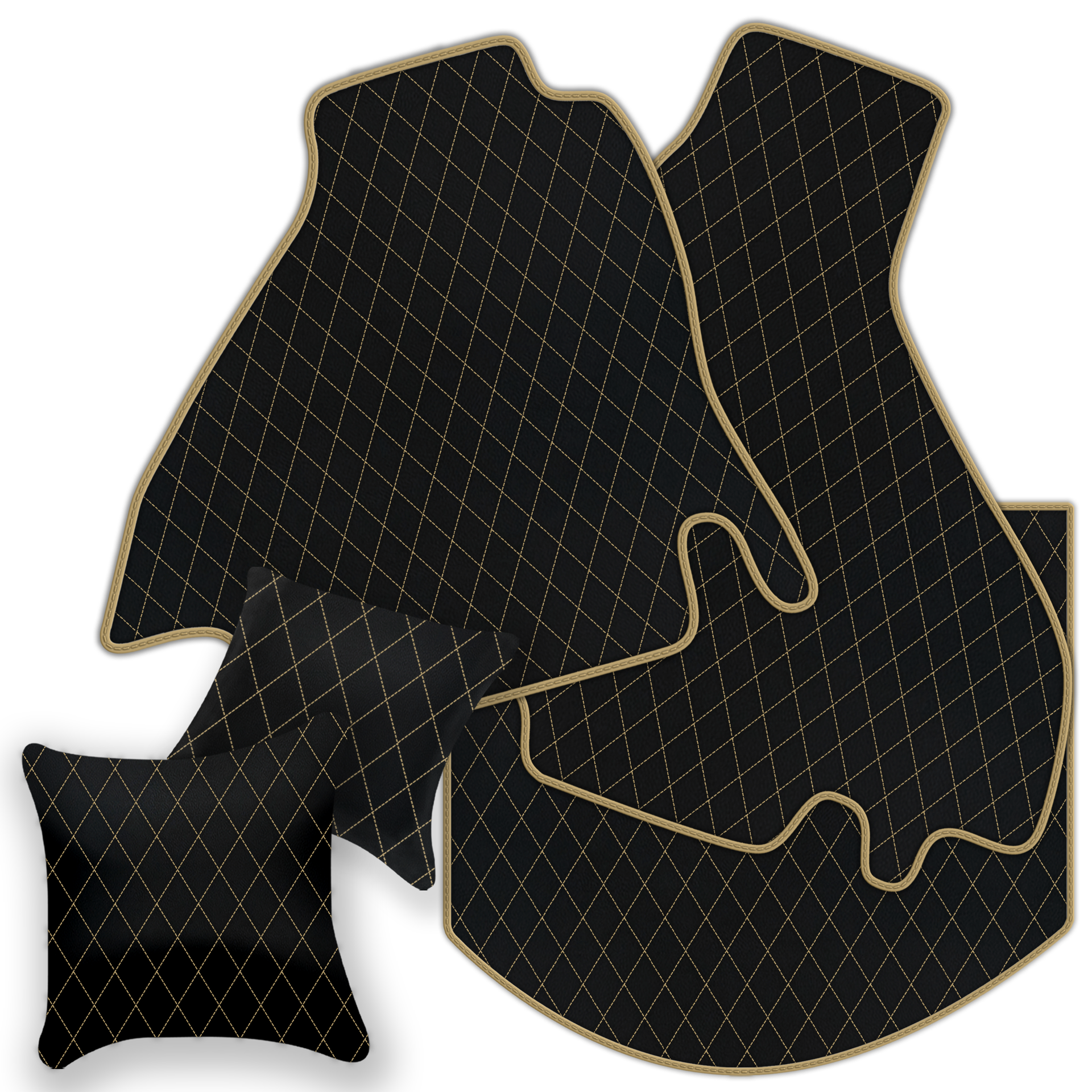 Premium Black Leather Floor Mats for Ferrari 512 TR (1992-1994)