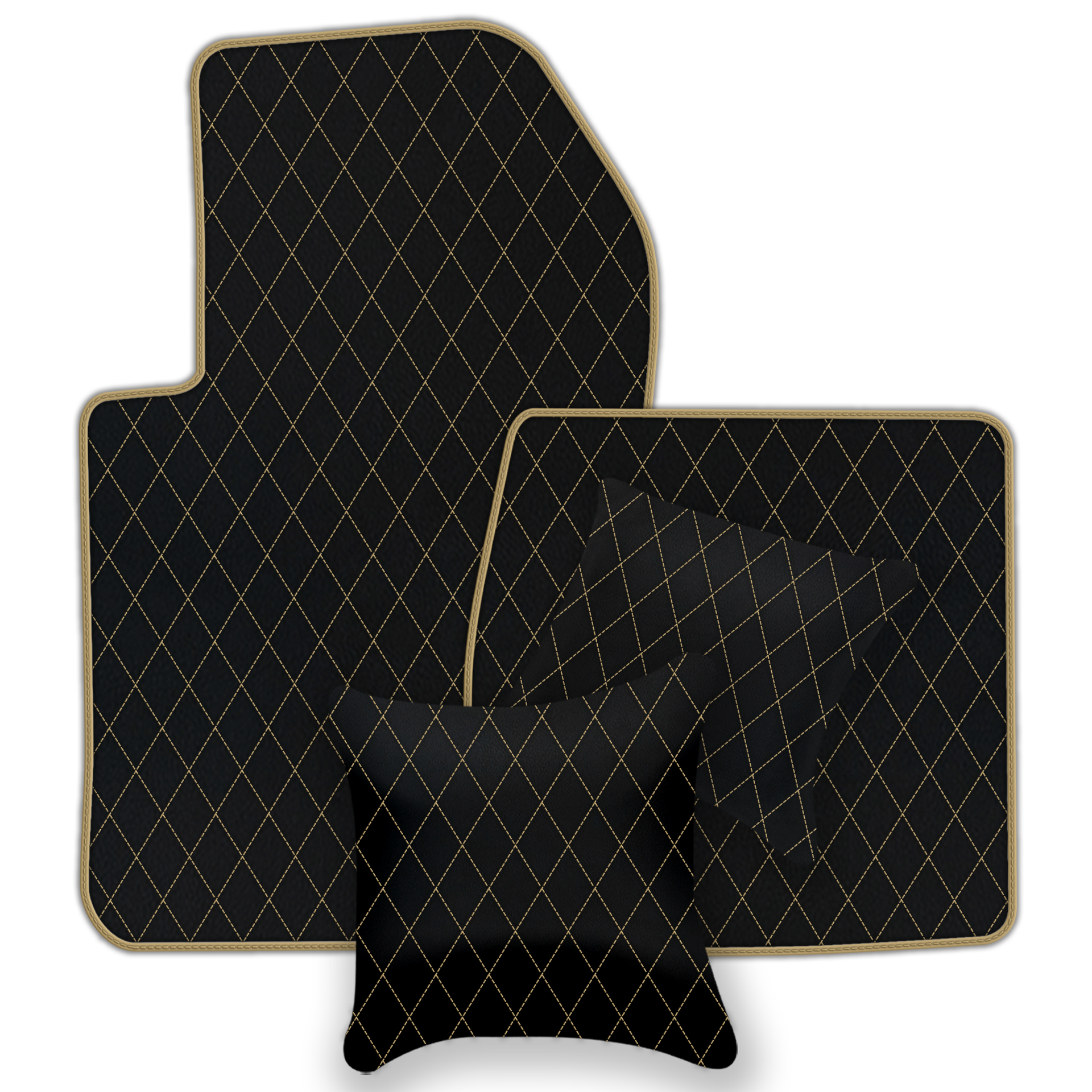 Bespoke Black Leather Floor Mats for Ferrari 599 Coupe (2006-2012)