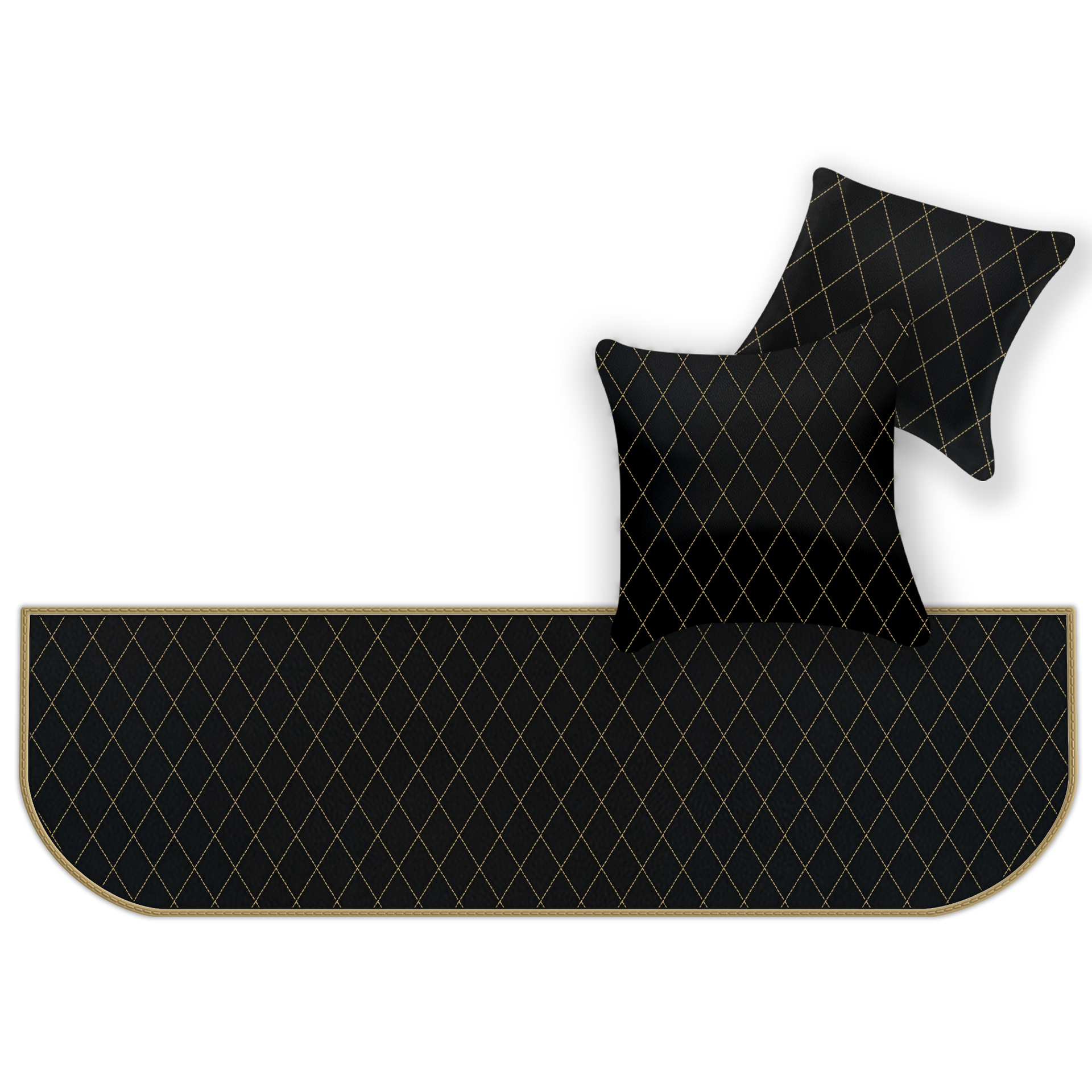 Customizable Leather Floor Mats with Hex Pattern for Ferrari 550 Maranello (1996-2002) - AutoWin