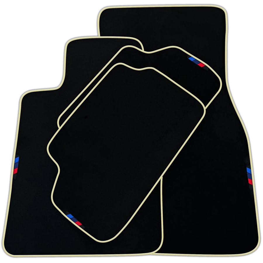 Black Mats For BMW Gran Tourer F46 (2015-2022) 5 Seats | White Trim | Various Trim Colors