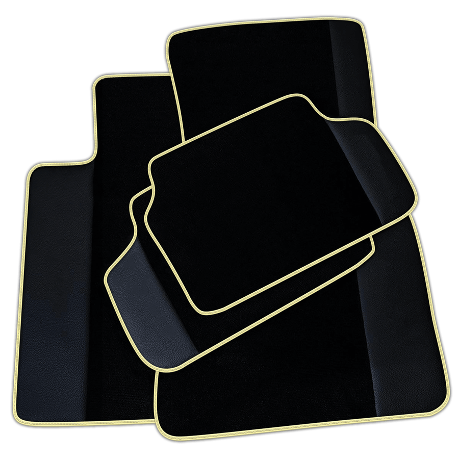 Black Floor Mats for BMW 2 Series M3 G81 Touring (2022-2026) with Leather | Various Trim Colors