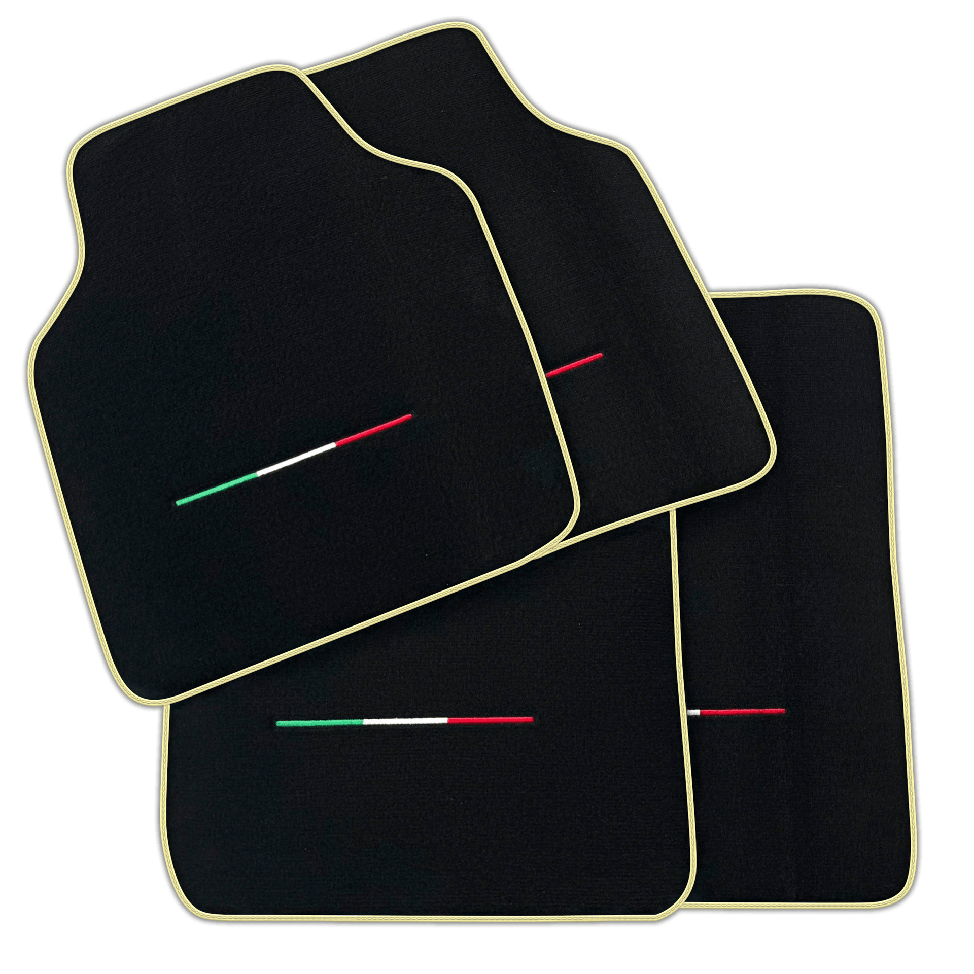Black Floor Mats for Ferrari Purosangue (2023-2024) IT Flag | Various Trim Colors