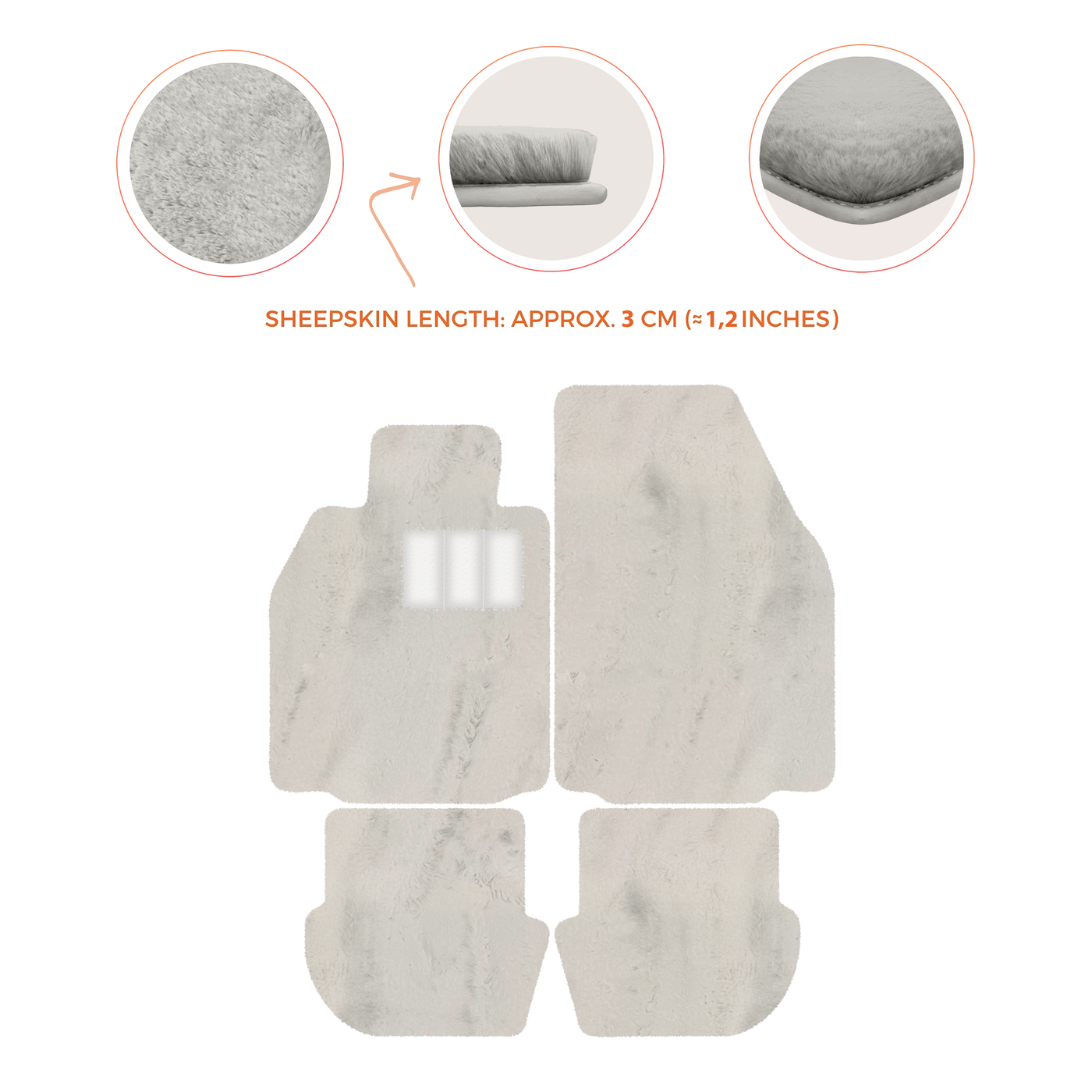 Premium Luxury Sheepskin Floor Mats for Porsche 911 (2004-2012)