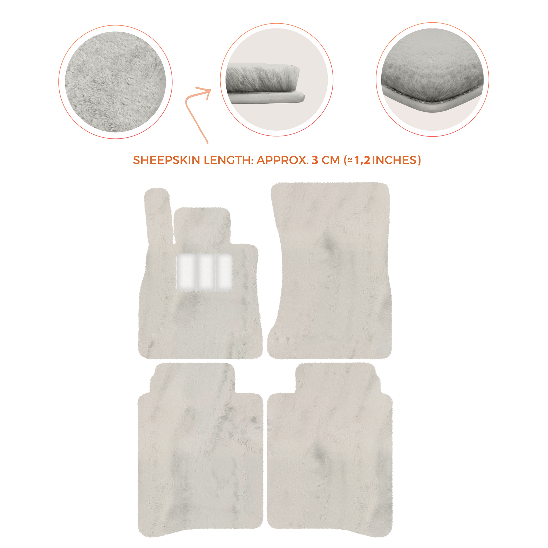 Luxury Sheepskin Floor Mats for Mercedes-Benz S-Class X222 | 2015-2021