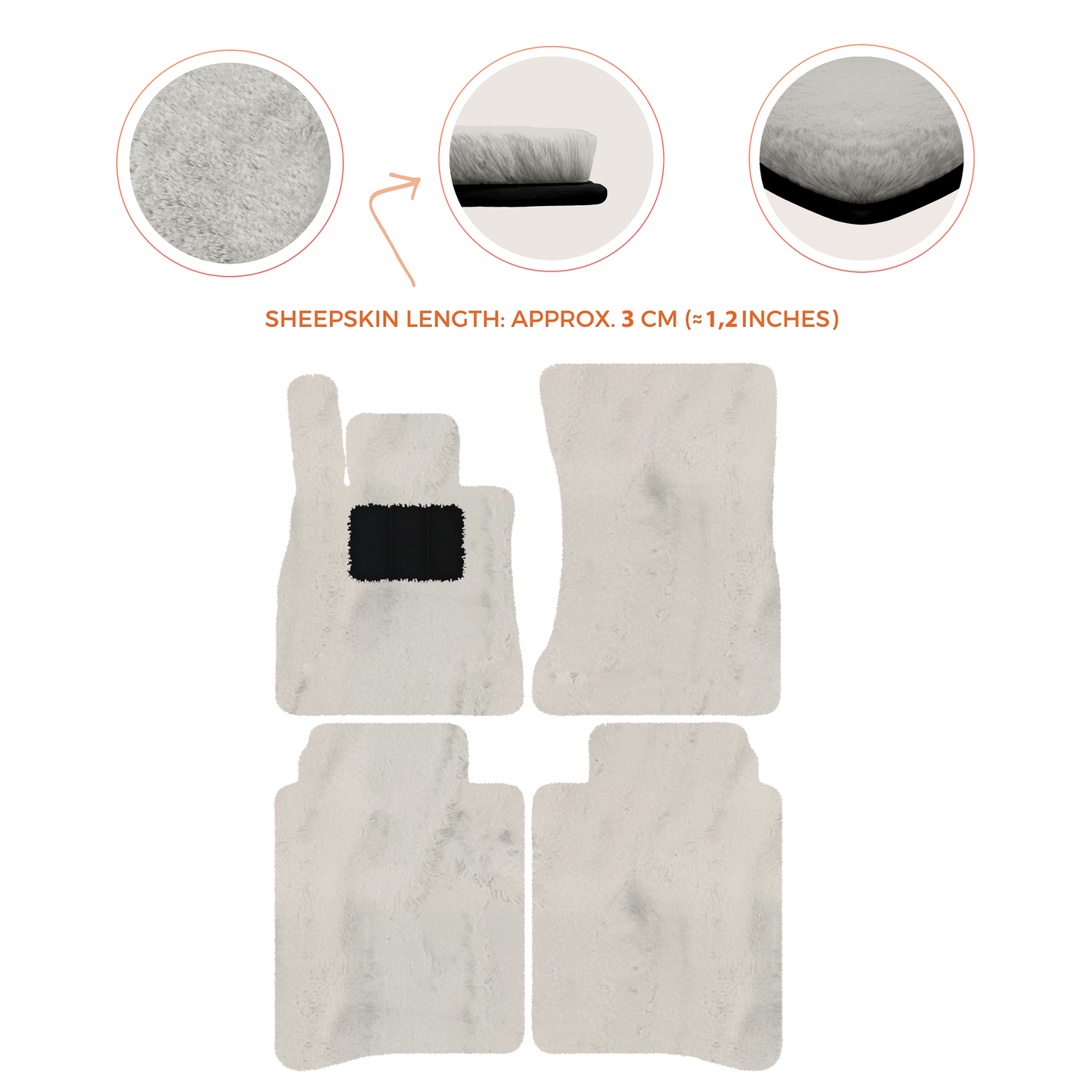 Luxury Sheepskin Floor Mats for Mercedes-Benz S-Class X222 | 2015-2021