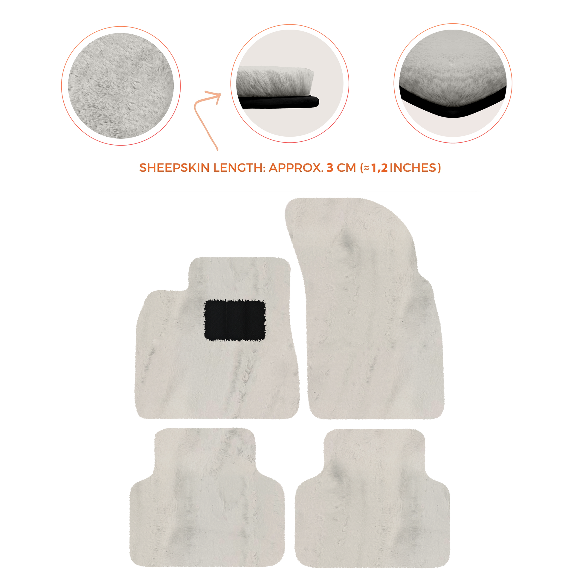 Premium Luxury Sheepskin Floor Mats for Bentley Bentayga 2015-2023