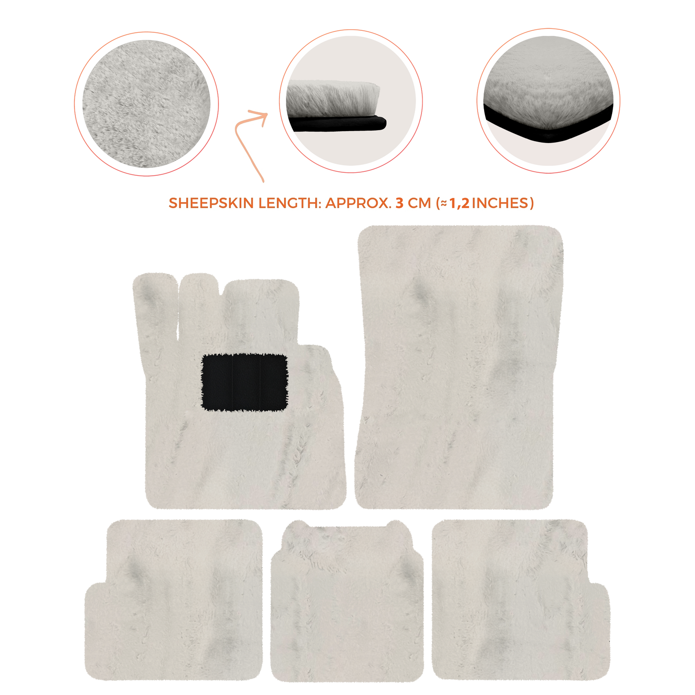 Premium Sheepskin Floor Mats for Ferrari 296 GTS (2022-2025)