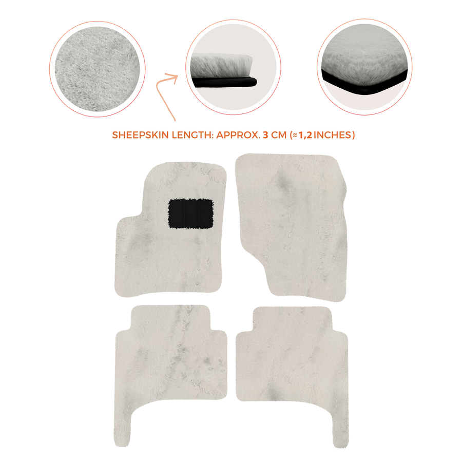 Premium Quality Sheepskin Floor Mats for Porsche 550 (1953-1956)