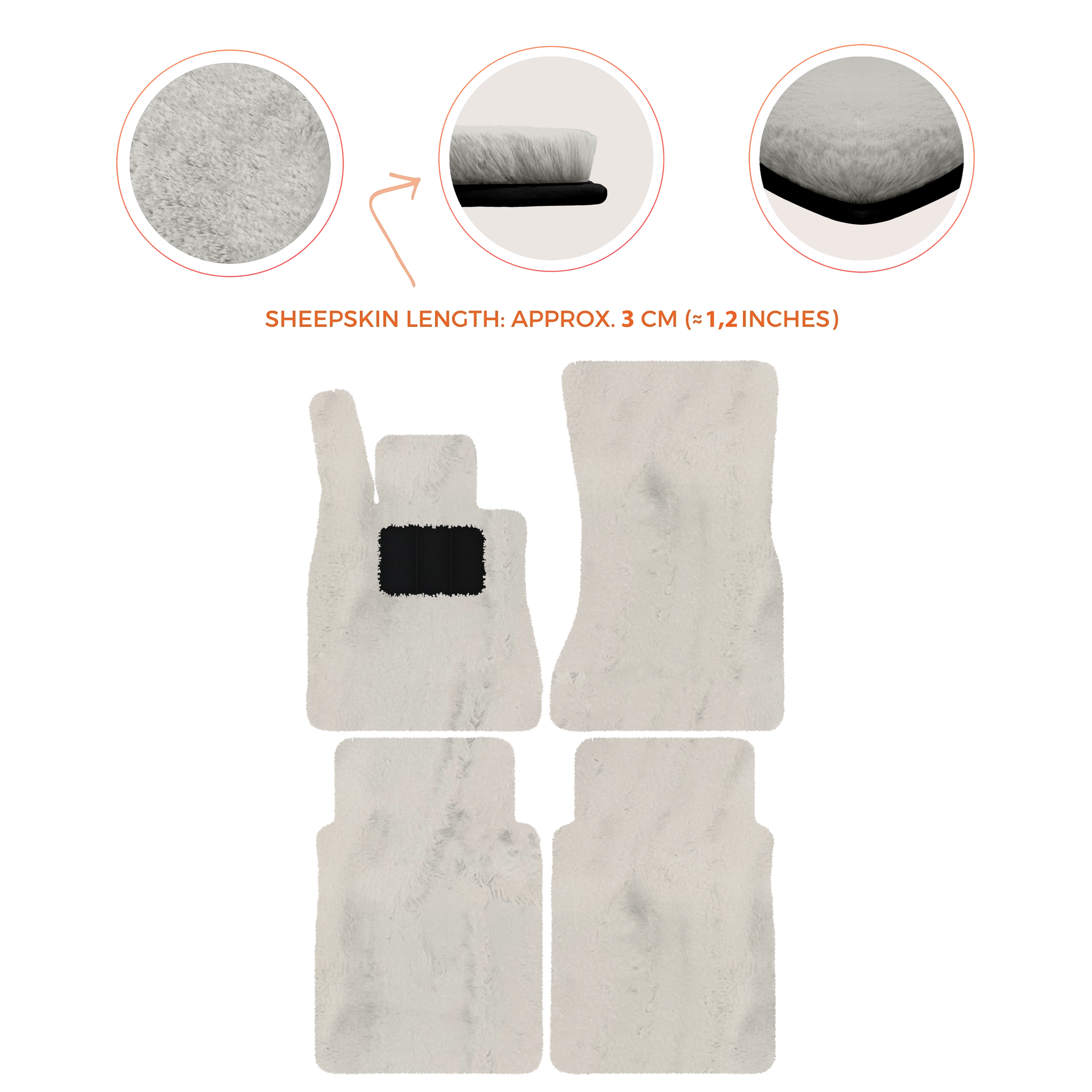 Luxury Sheepskin Floor Mats for Mercedes-Benz G-Class W463 (2018-2023)