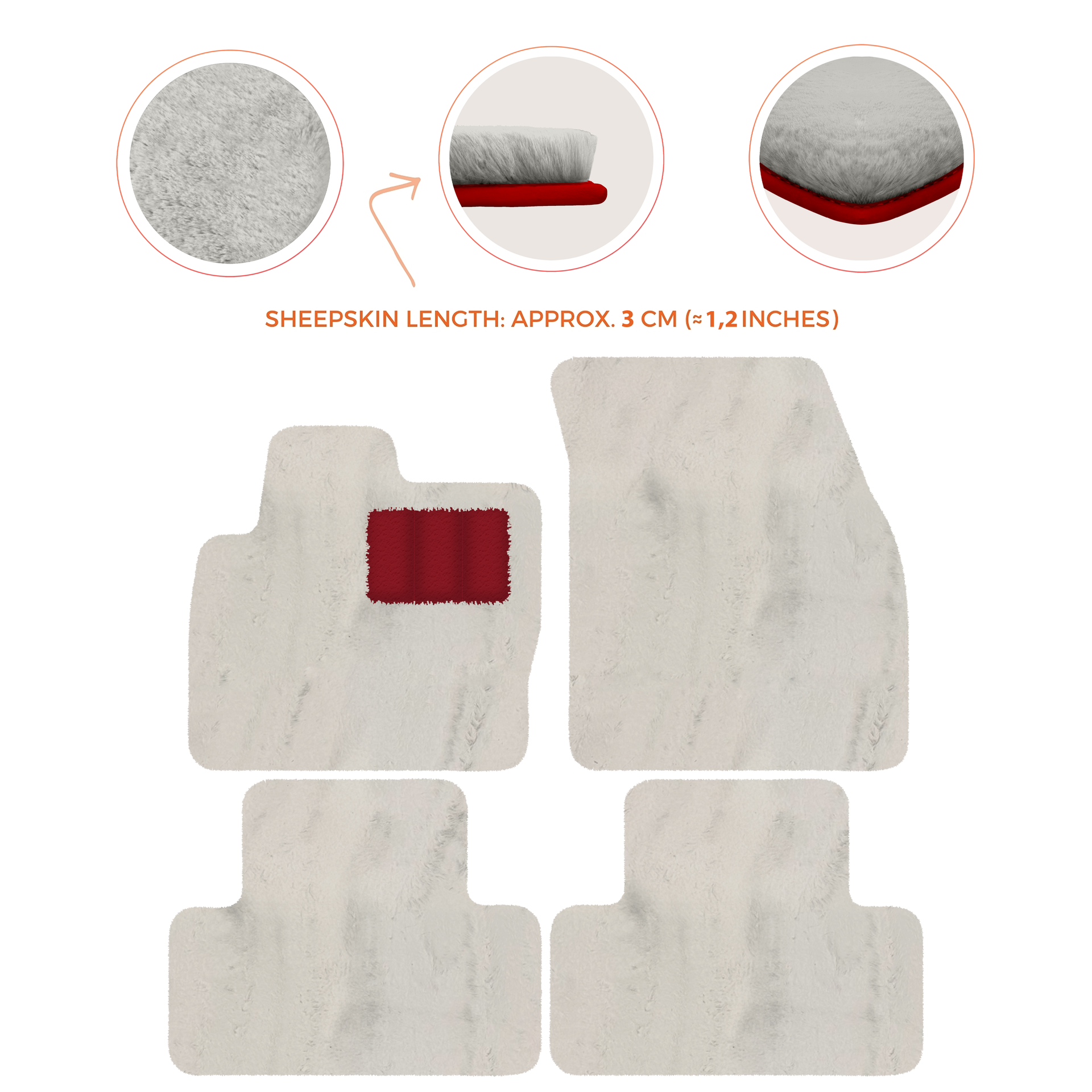 Premium Sheepskin Floor Mats for Range Rover Vehicles (2012-2022)