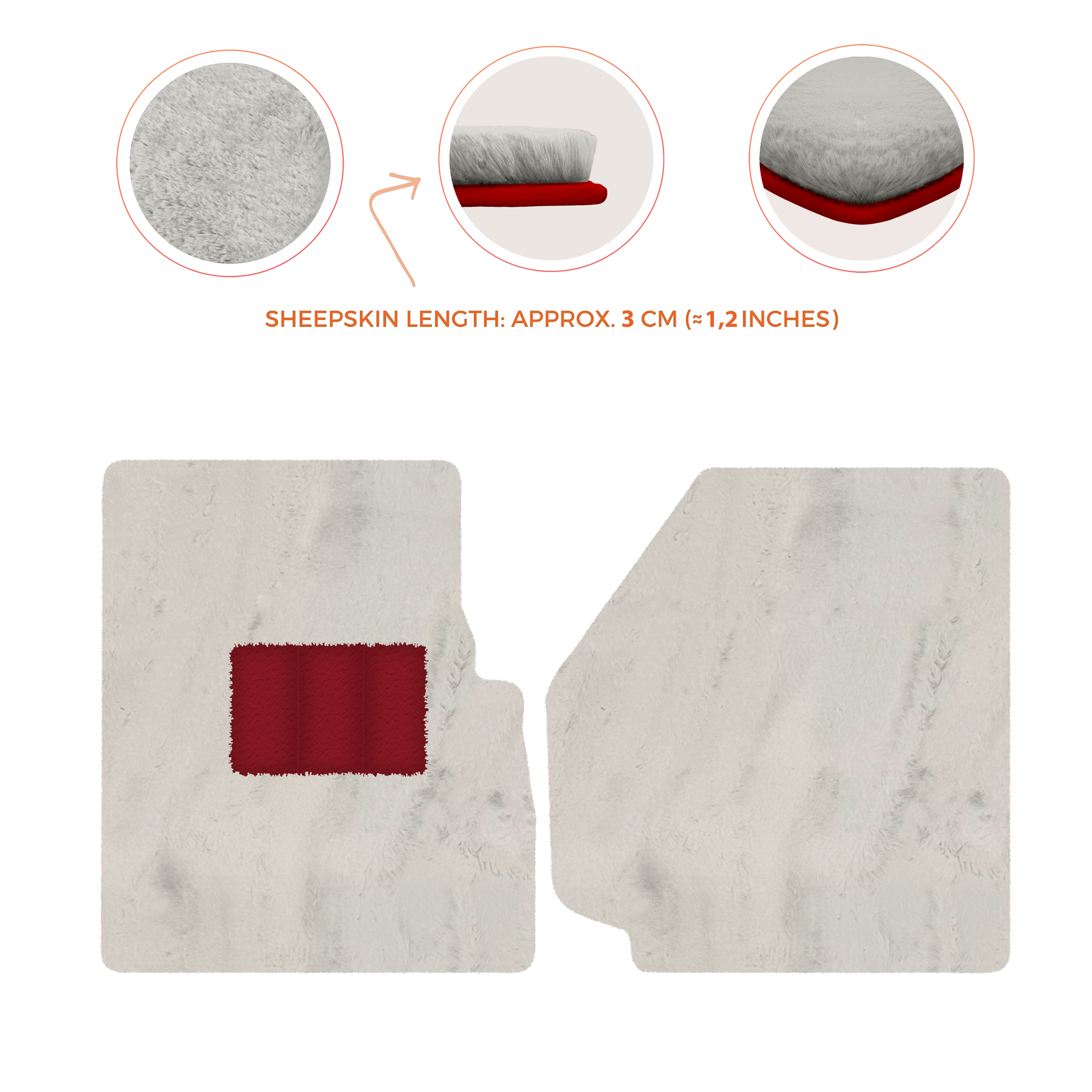 Premium Sheepskin Floor Mats for Land Rover Discovery (2004-2009)