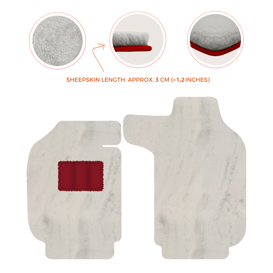 Luxury Sheepskin Floor Mats for Porsche 911 - 992 (2019-2026)