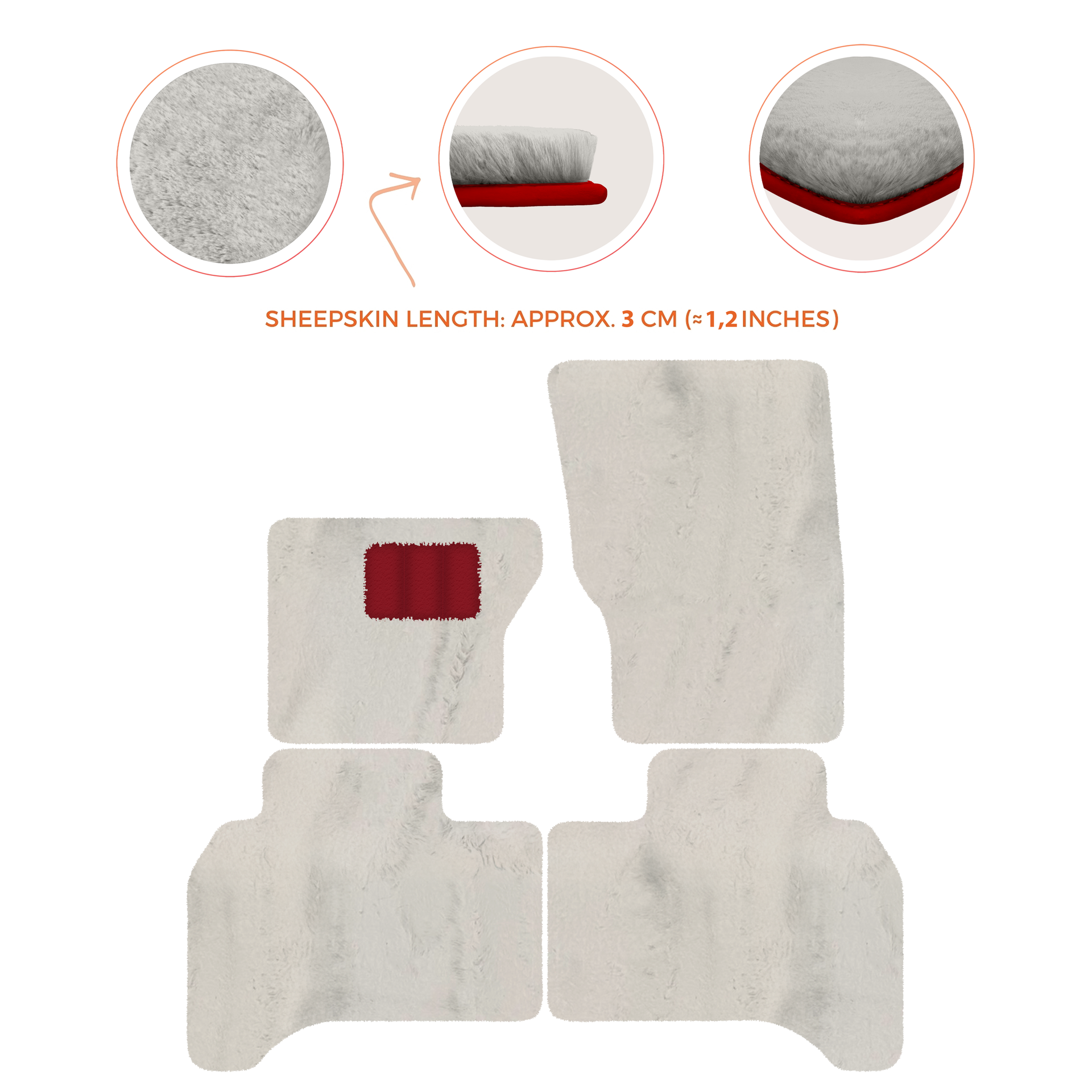 Premium Sheepskin Floor Mats for Range Rover Vehicles (2012-2022)