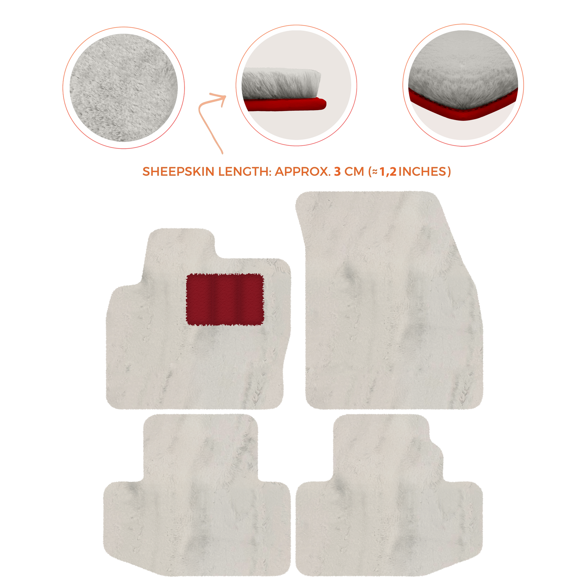 Luxury Sheepskin Floor Mats for Range Rover Sport L460 (2022-2024)