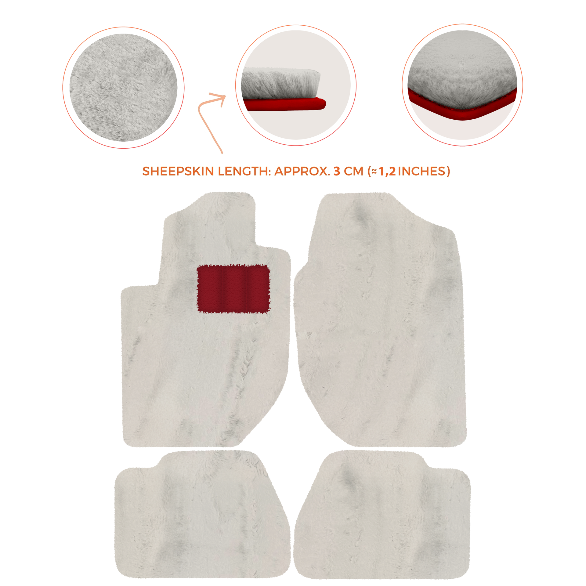 Premium Sheepskin Floor Mats for Land Rover Freelander (1997-2003)