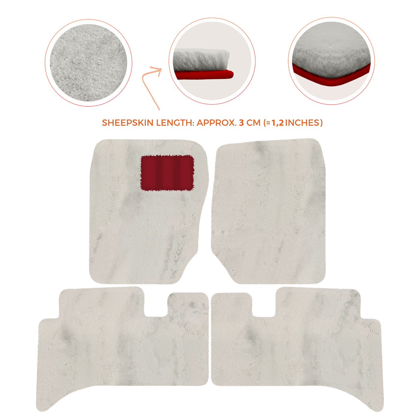 Premium Sheepskin Floor Mats for Range Rover Sport L460 (2022-2024)