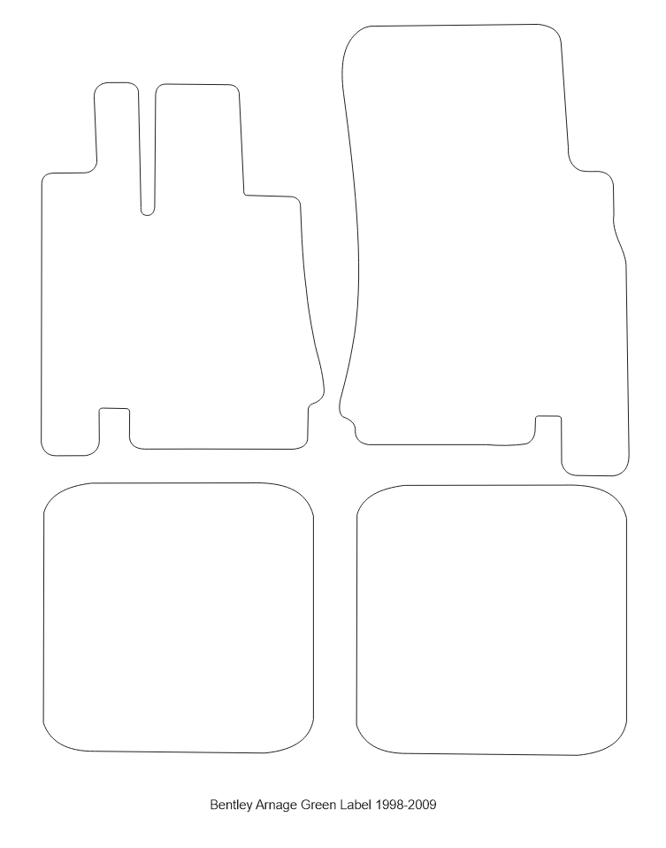 Genuine Light Green Sheepskin Floor Mats Bentley Arnage Green Label (1998-2009)