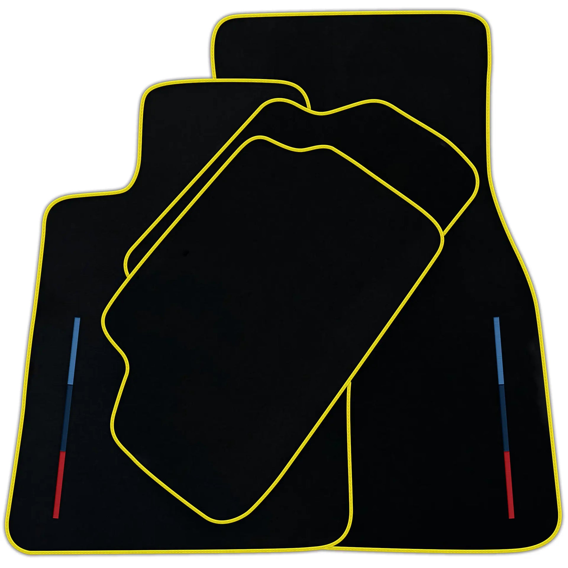 Black Floor Mats For BMW 2 Series F23 Convertible With 3 Color Stripes Tailored Set Perfect Fit | Various Trim Colors