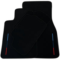 Black Floor Mats For BMW M5 G90 (2023-2026) Sedan With 3 Color Stripes Tailored Set Perfect Fit | Various Trim Colors
