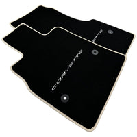 Black Floor Mats For Chevrolet Corvette C8 (2020-2024) - AutoWin