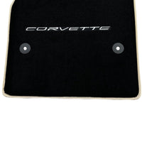 Black Floor Mats For Chevrolet Corvette C8 (2020-2024) - AutoWin