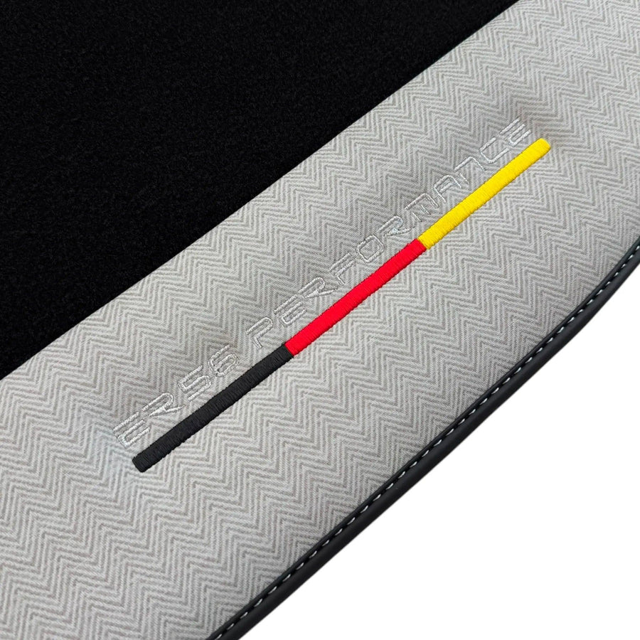 Black Floor Mats for BMW 1 Series F70 with Gray Leather