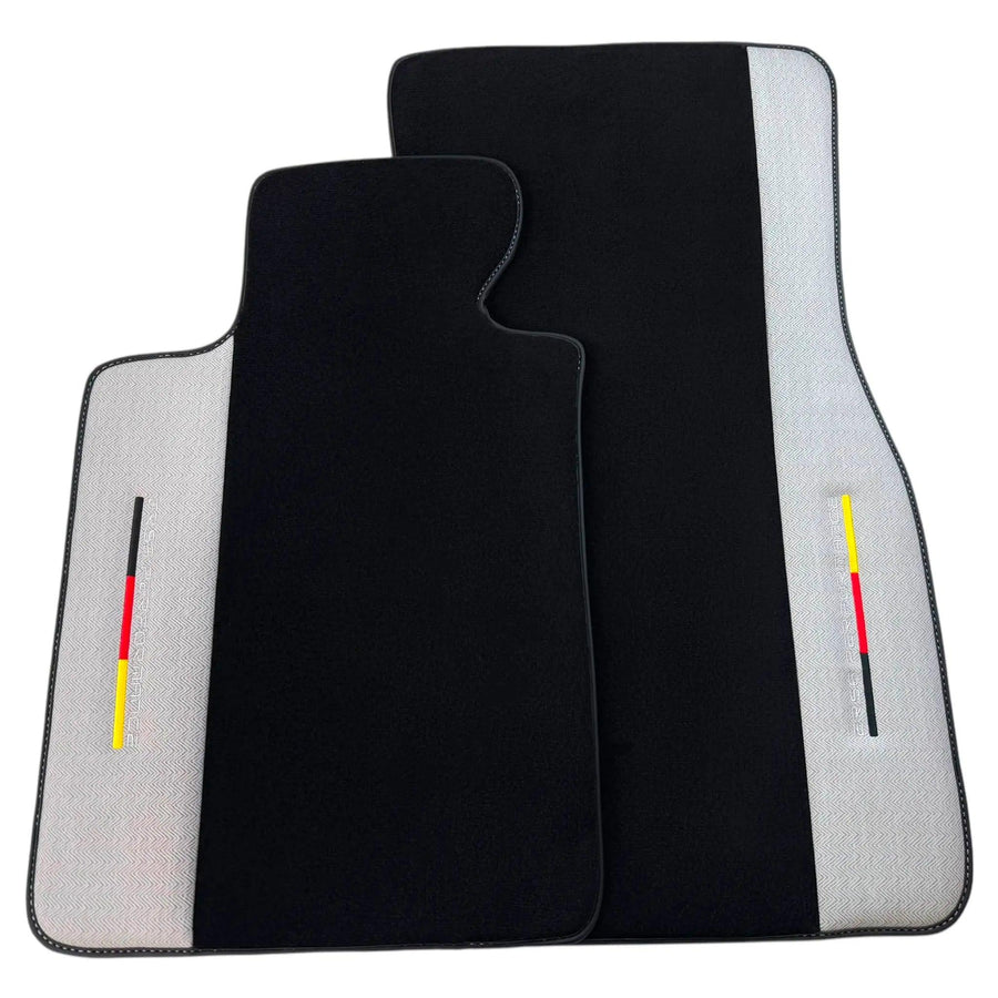 Black Floor Mats for BMW Gran Tourer F46 (2015-2022) 5 Seats with Gray Leather