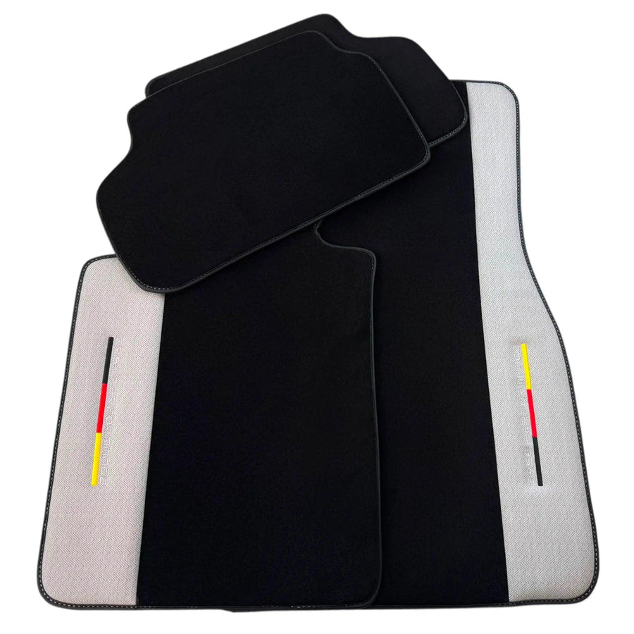 Black Floor Mats for BMW M5 G90 (2023-2026) Sedan with Gray Leather